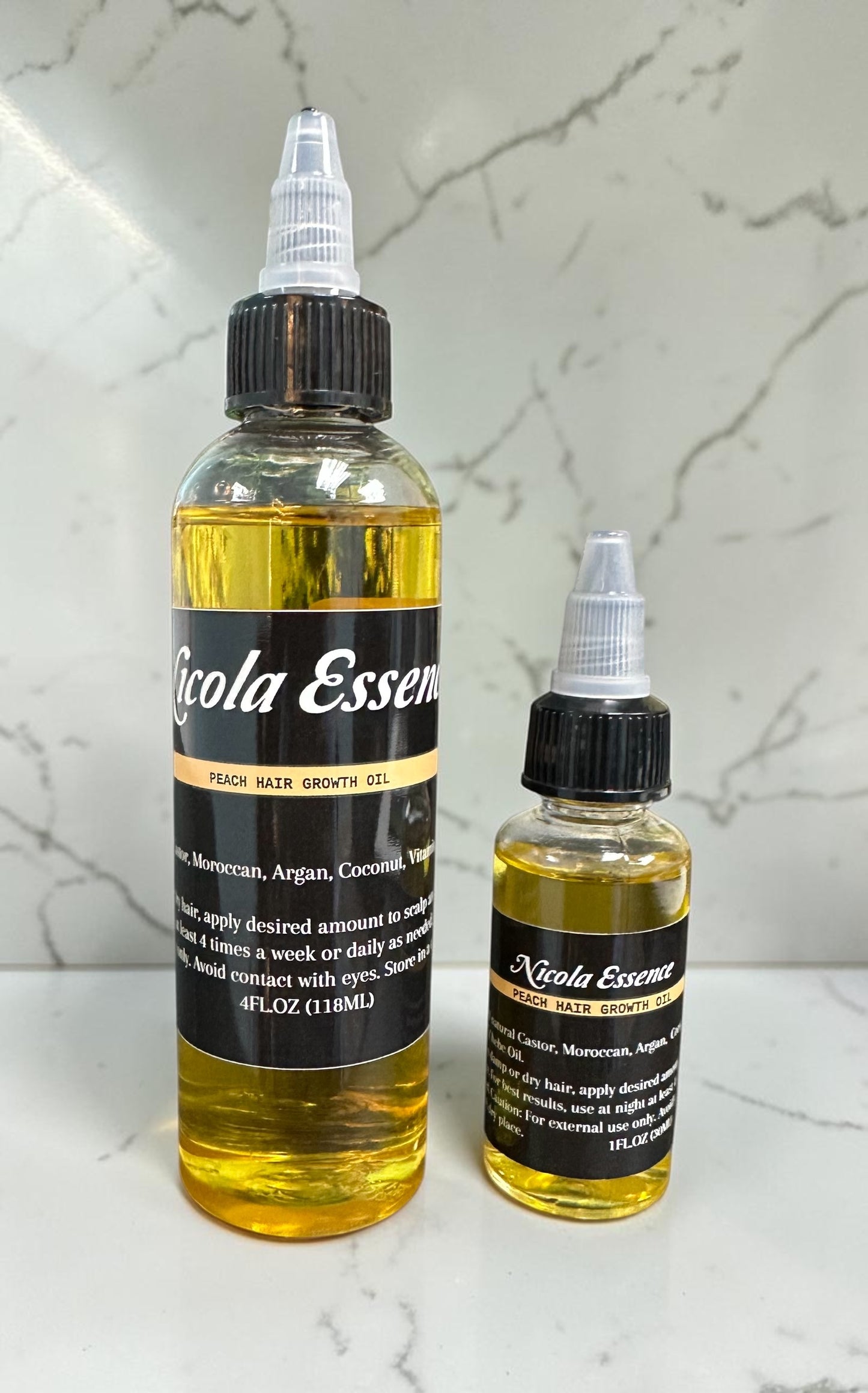 NEW-Peach Hair Growth Oil Available in 1 and 4 oz