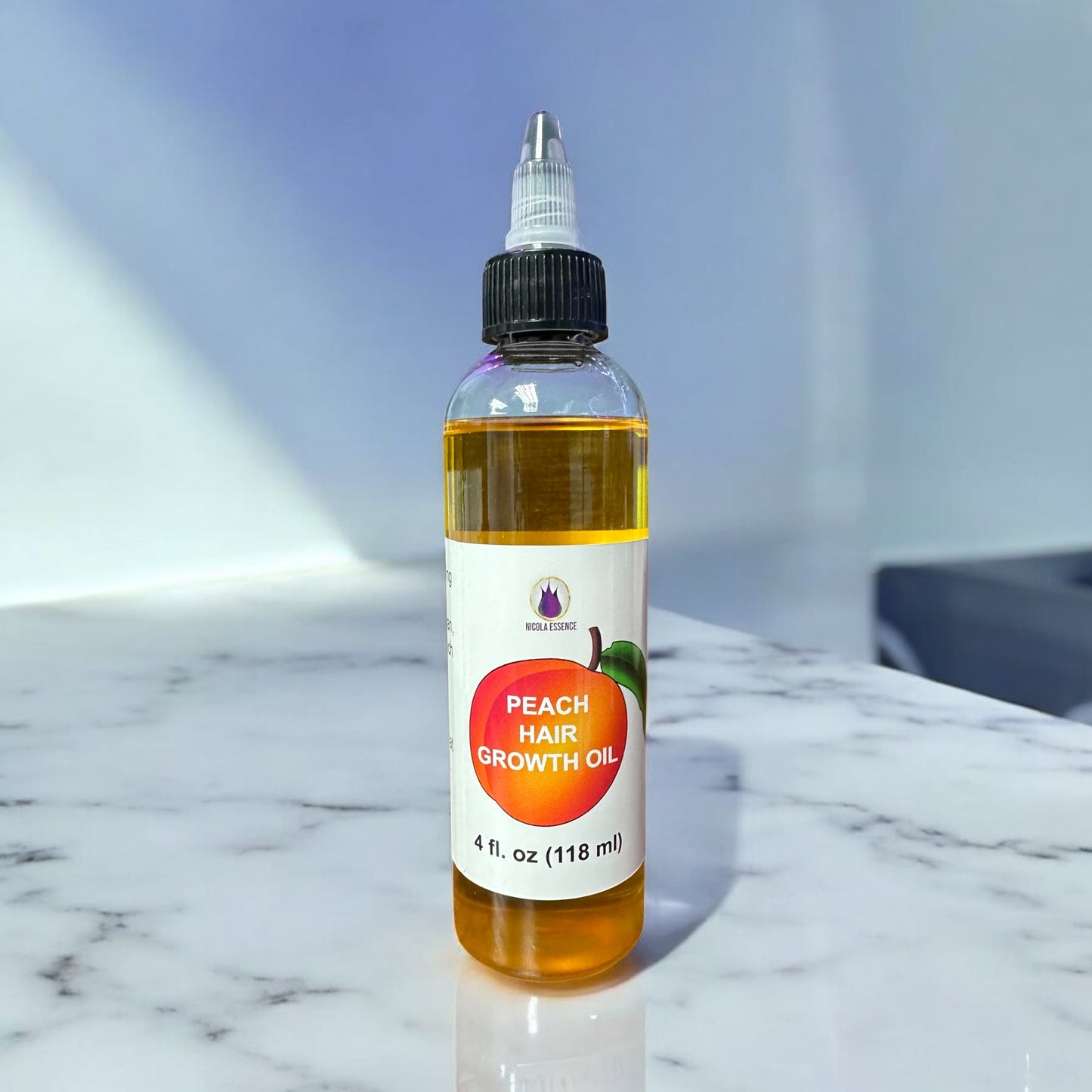 NEW-Peach Hair Growth Oil Available in 1 and 4 oz