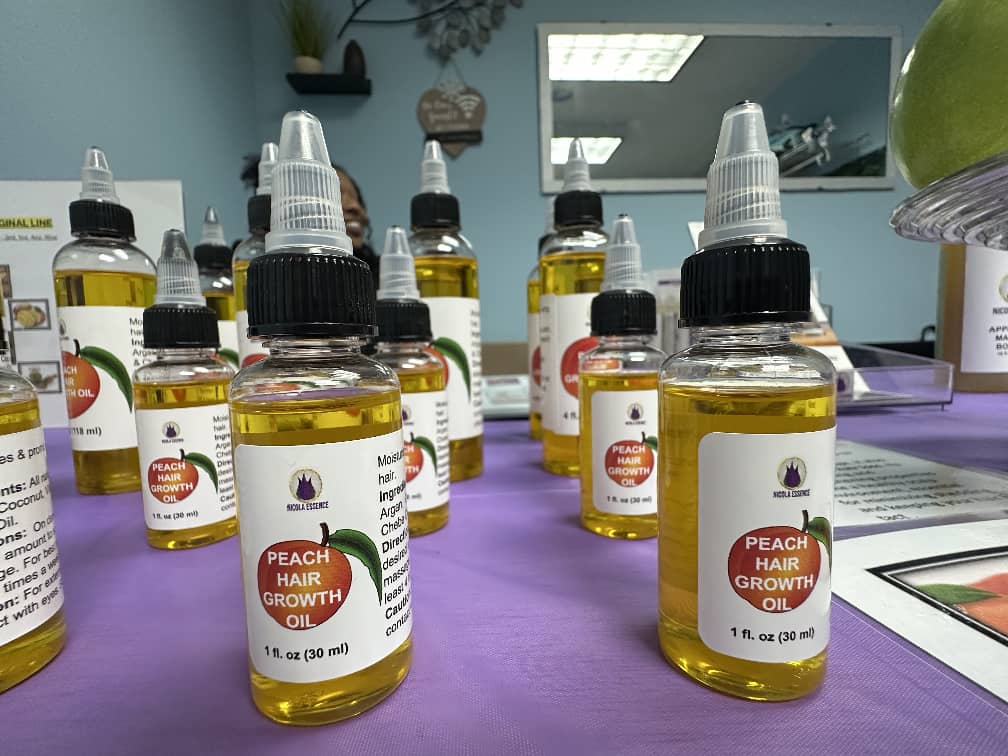 NEW-Peach Hair Growth Oil Available in 1 and 4 oz